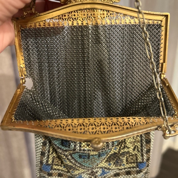 COPY - Ornate Beaded Evening Bag with Gold Frame - Picture 11 of 13